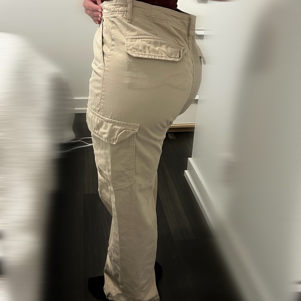 Zara Beige Cargo Pants Size 6